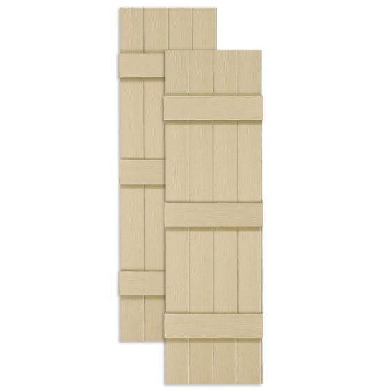 Custom Closed Board & Batten Vinyl Shutters · Center Crossbar