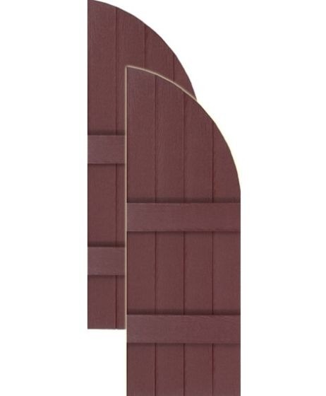 Custom Arch Top Board & Batten Vinyl Shutters · Common Closed Style