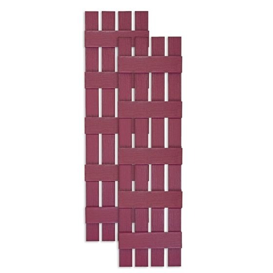 Custom Open Board & Batten Vinyl Shutters · Triple Crossbar