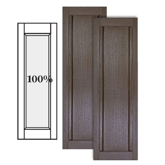 Custom Vinyl Classic Panel Shutters · Full Panel