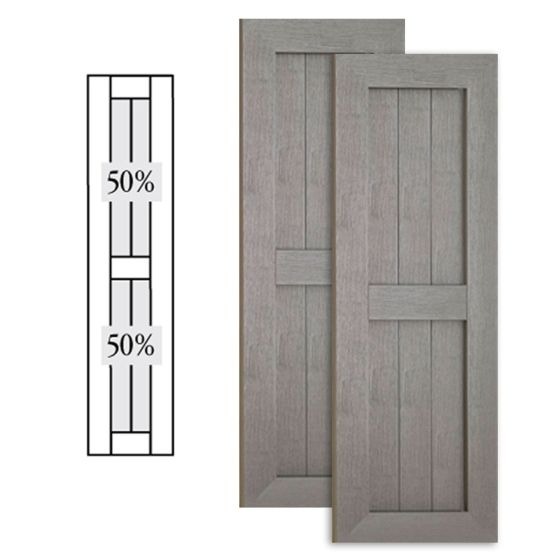Custom Vinyl Country Style Shutters · Center Mullion