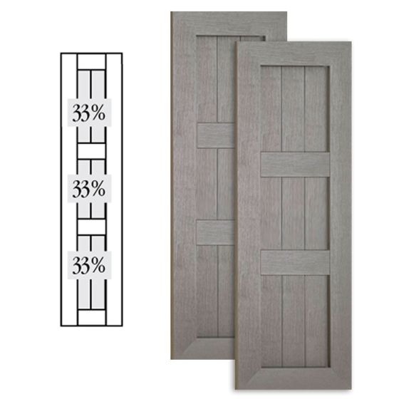 Custom Vinyl Country Style Shutters · Double Mullion