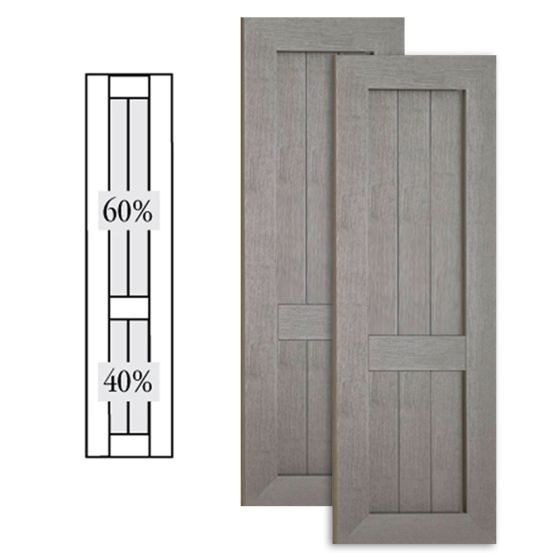 Custom Vinyl Country Style Shutters · Offset Bottom Mullion