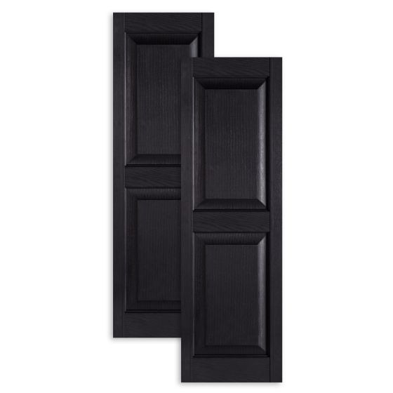 Standard Raised Panel Vinyl Shutters, 15" Wide