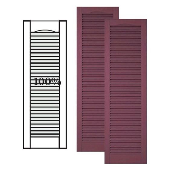 Custom Vinyl Louvered Shutters · Full Louver