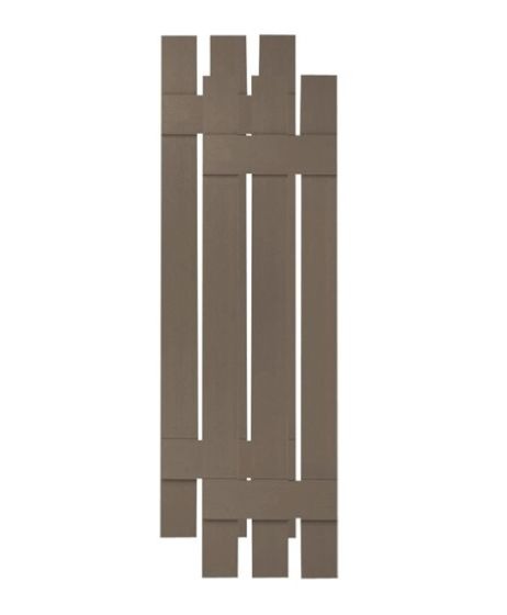 12" Standard Open Board & Batten Vinyl Shutters · Common Style
