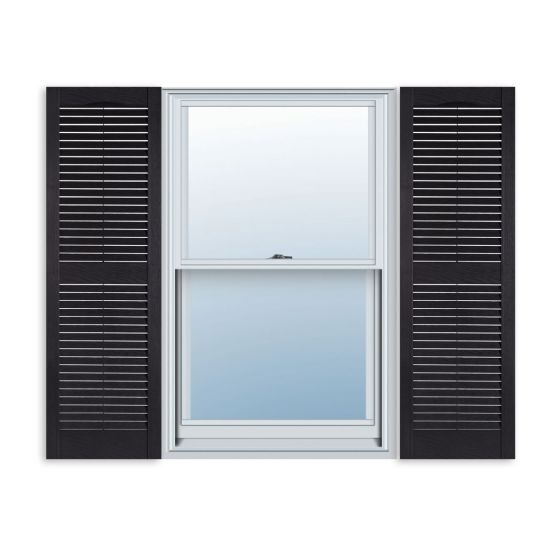 Made to Measure Open Louvered Vinyl Shutters