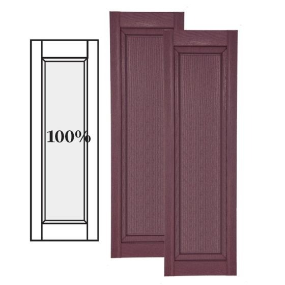 Custom Vinyl Raised Panel Shutters · Full Panel