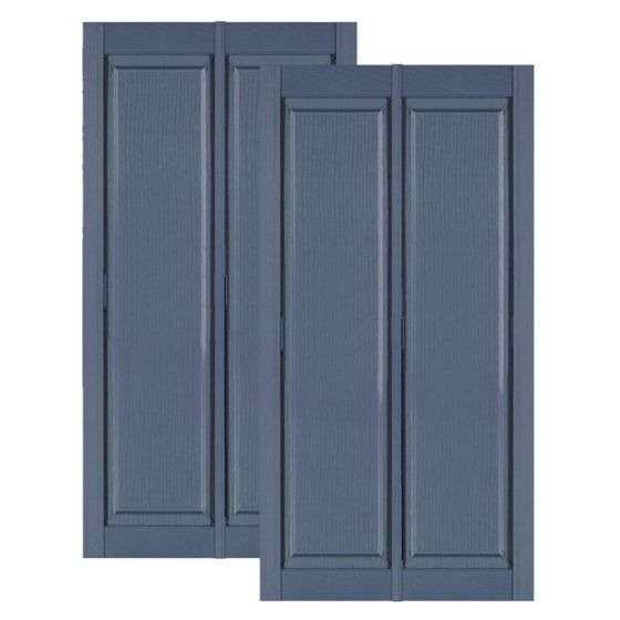 Double Wide Vinyl Raised Panel Shutters · Center Mullion